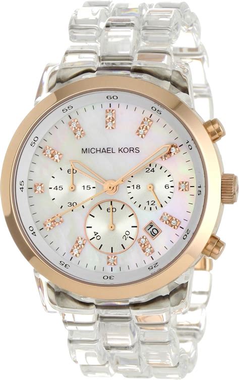 michael kors watch clear band|Michael Kors 44mm watch band.